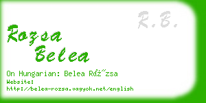 rozsa belea business card